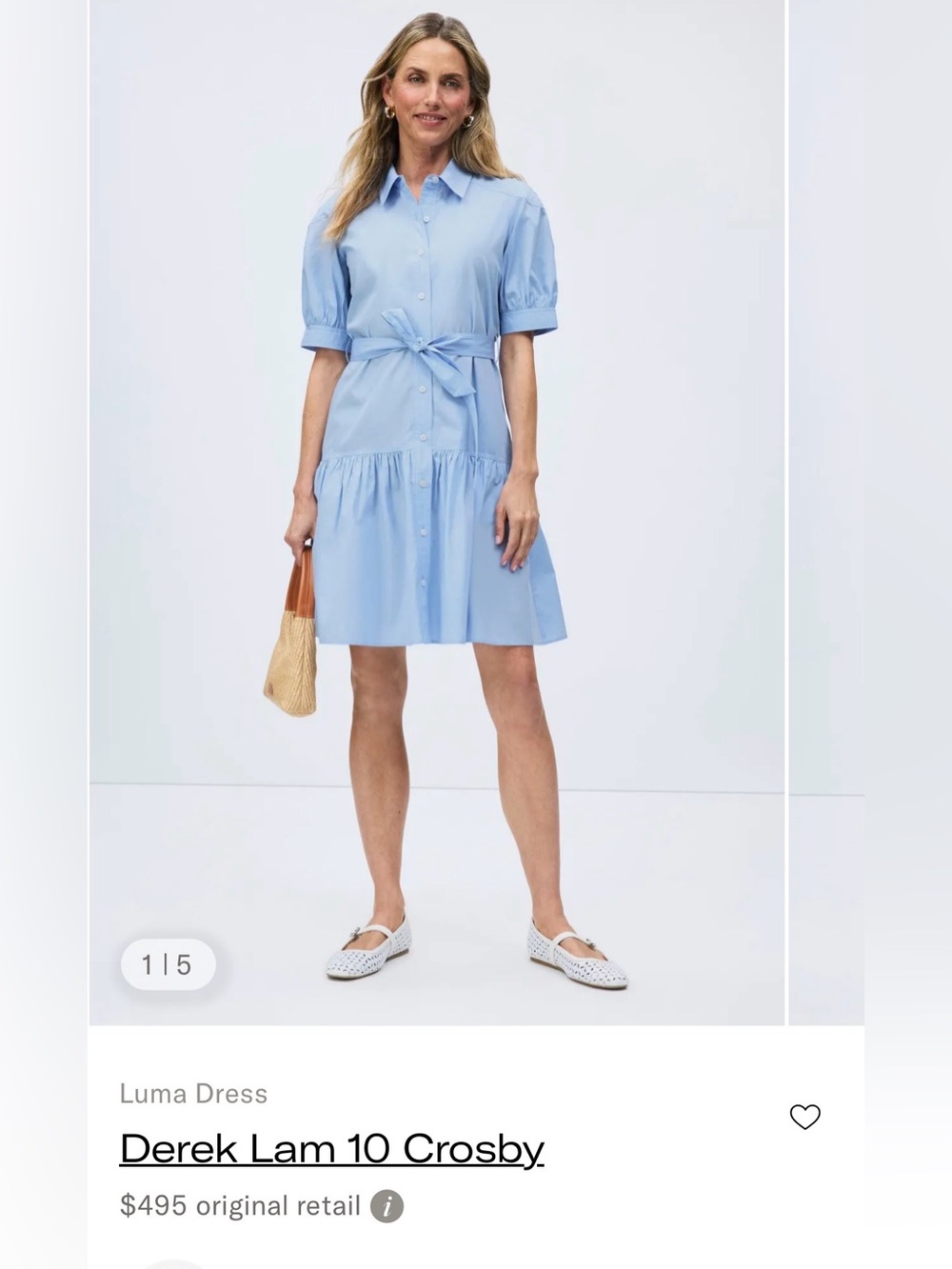 Derek Lam Light Blue Shirt Dress